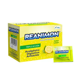 REANIMON POLVO EFERVECENTE SABOR LIMON CAJA X 10 SOBRES - Ecofarma