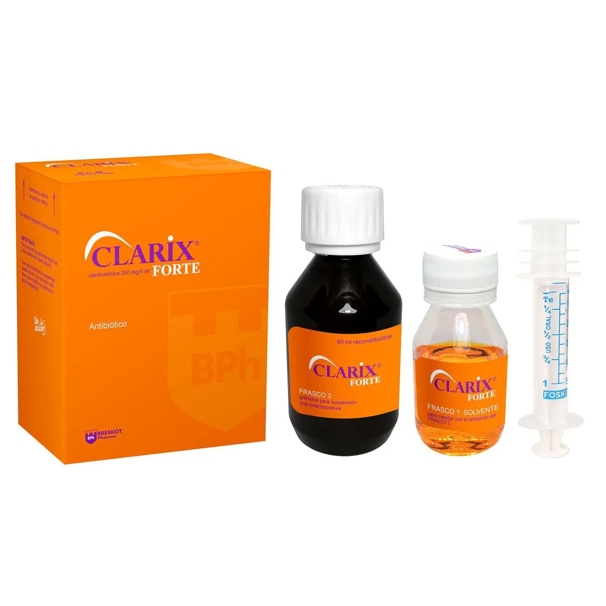 CLARIX FORTE 250 MG SUSP FCO X 80 ML - Ecofarma