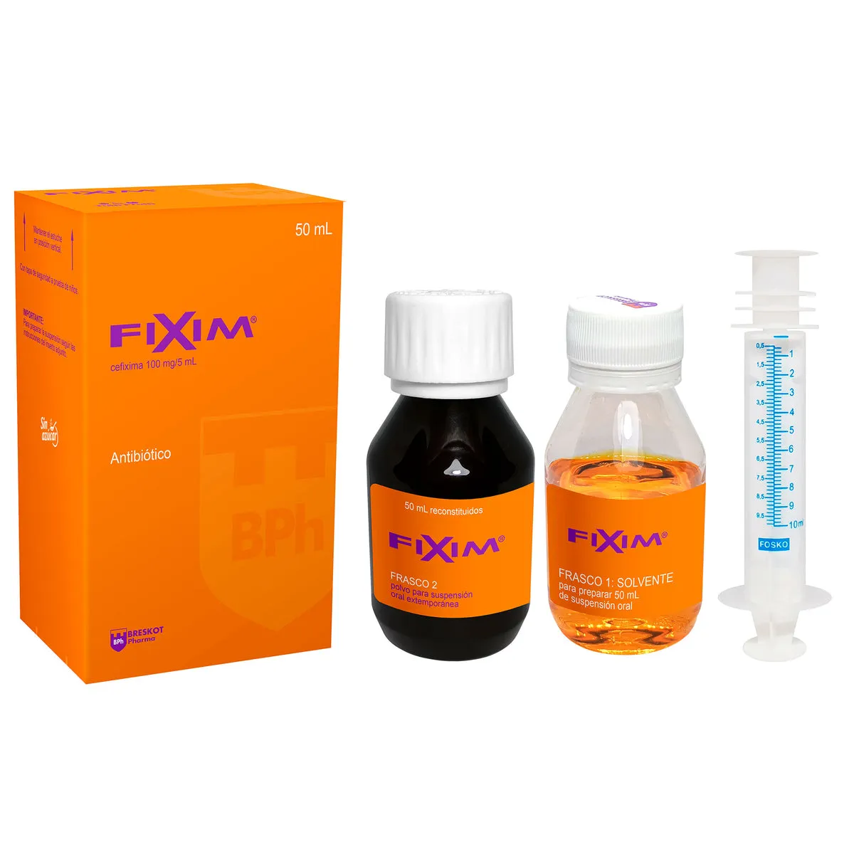 FIXIM 100 MG SUSP FCO X 50 ML - Ecofarma