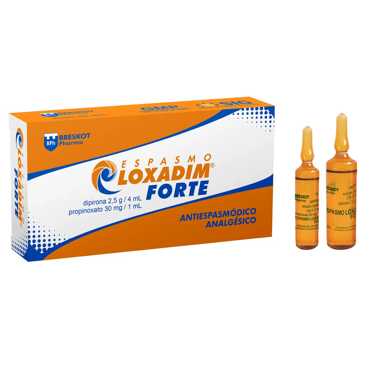 ESPASMO LOXADIN FORTE CAJA X 16 AMPOLLAS - Ecofarma
