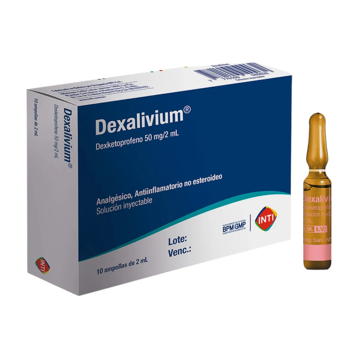 DEXALIVIUM DEXKETOPROFENO 50MG/2ML - Ecofarma