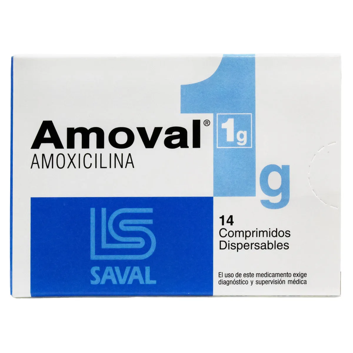 AMOVAL 1 G CAJA X 14 COMPRIMIDOS  DISPERSABLES - Ecofarma