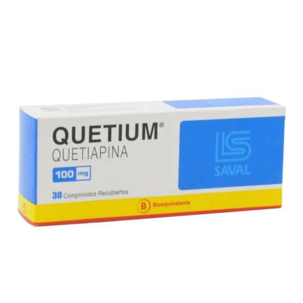 QUETIUM 100 MG CAJA QUETIAPINA X 30 COMPRIMIDOS - Ecofarma