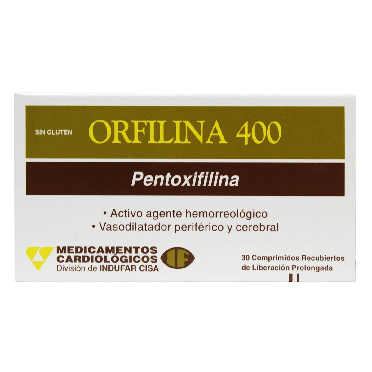 ORFILINA PENTOFILINA 400 MG CAJA X 30 COMPRIMIDOS - Ecofarma