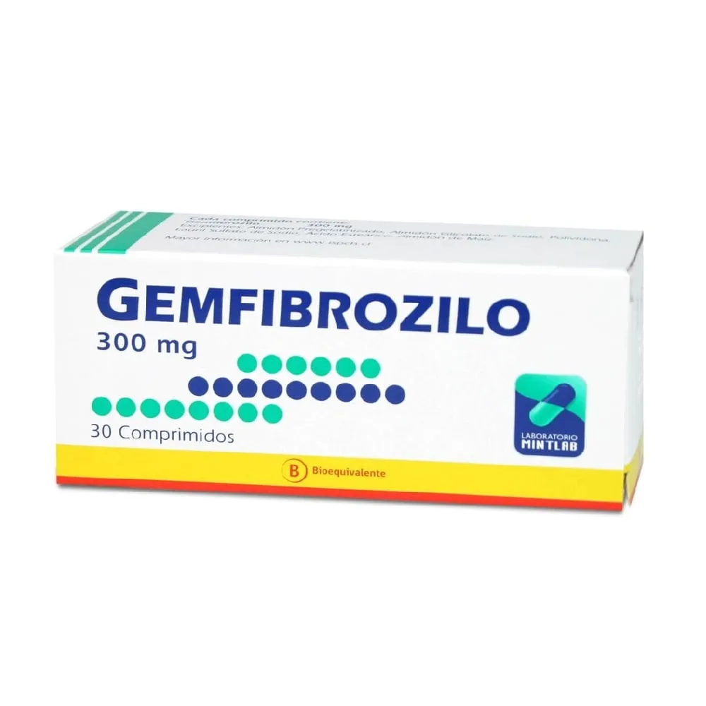 GEMFIBROZILO 600 MG CAJA X 30 COMPRIMIDOS RECUBIERTOS - Ecofarma