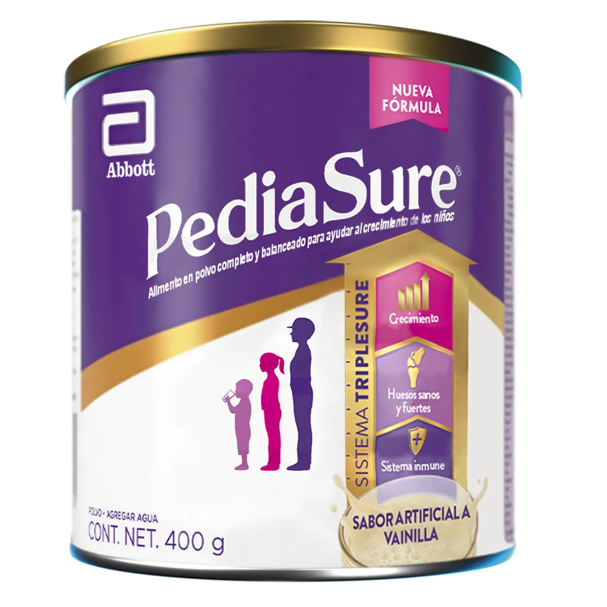 PEDIASURE VAINILLA LATA X 400 G - Ecofarma