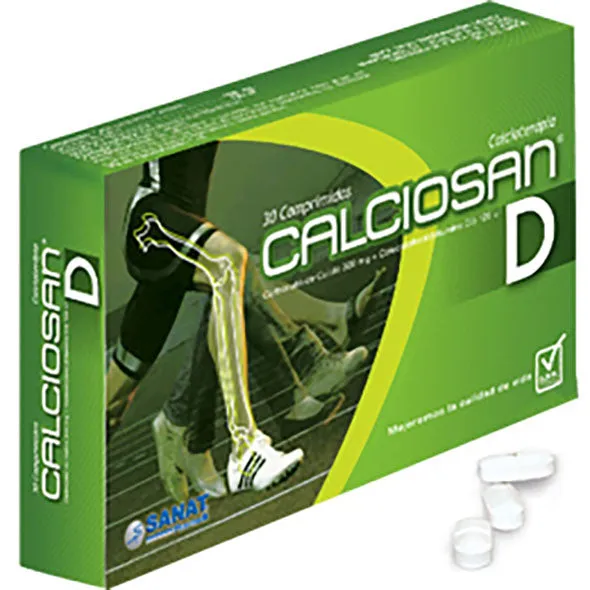 CALCIOSAN D CAJA X 30 COMPRIMIDOS - Ecofarma