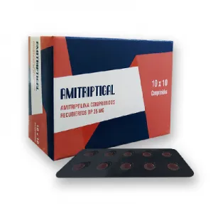 AMITRIPTIGAL AMITRIPTILINA 25 MG CAJA X 100 COMPRIMIDOS - Ecofarma