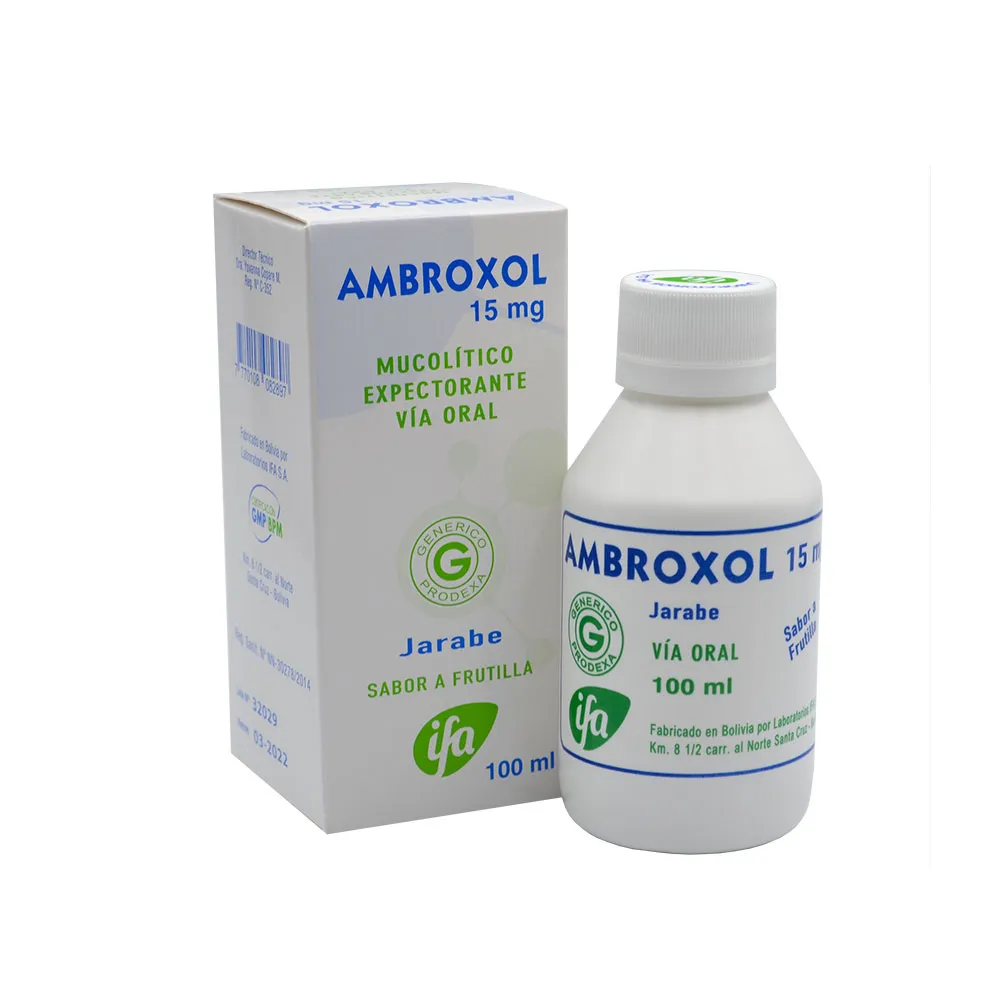 AMBROXOL 15 MG JARABE FCO X 100 ML - Ecofarma