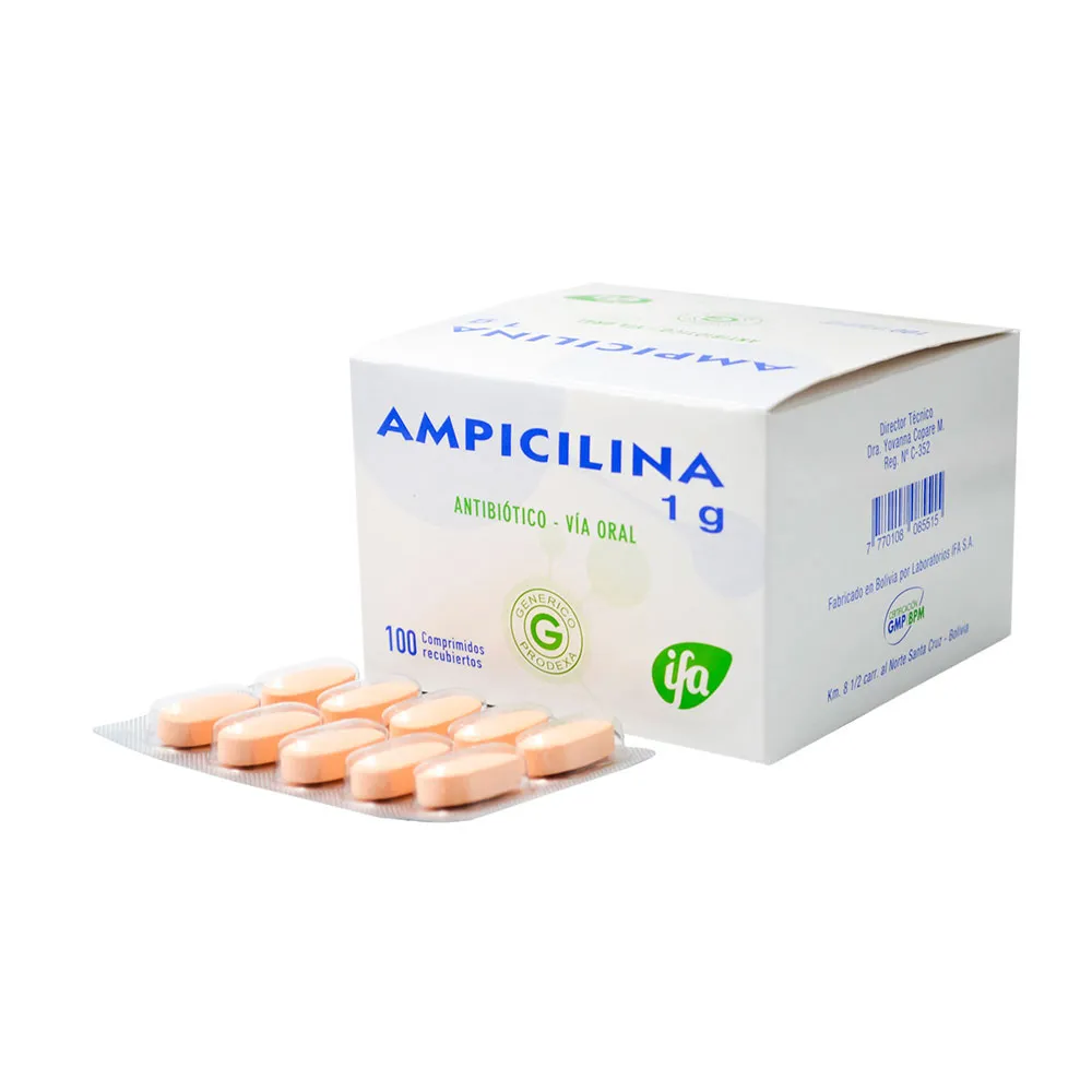 AMPICILINA  1 G CAJA X 100 COMPRIMIDO - Ecofarma