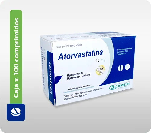 ATORVASTATINA 20 MG CAJA X 100 COMPRIMIDOS - Ecofarma