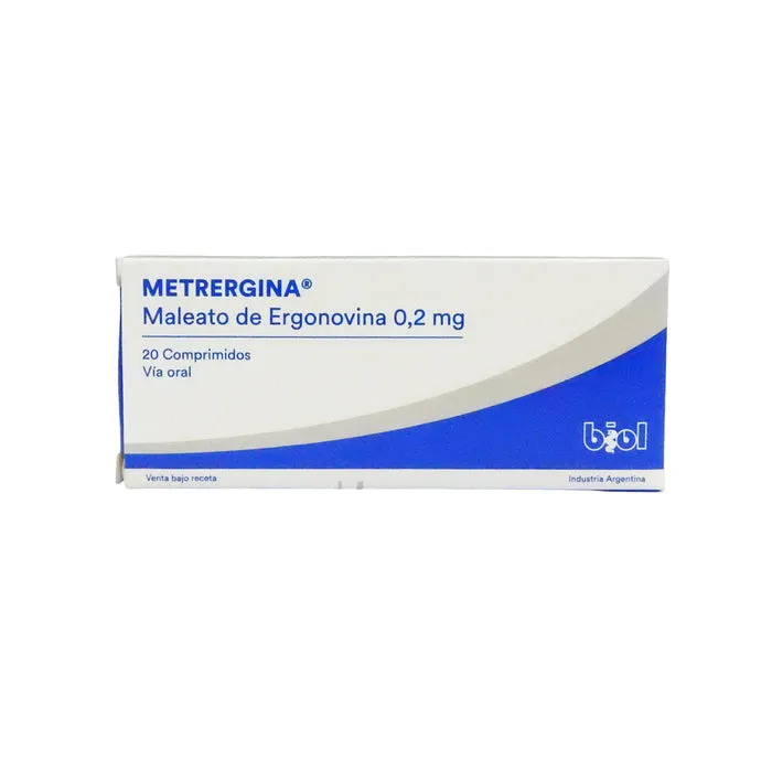 METRERGINA CAJA X 20 COMPRIMIDO - Ecofarma