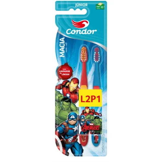 CEPILLO CONDOR JUNIOR AVENGERS 2X1 - Ecofarma