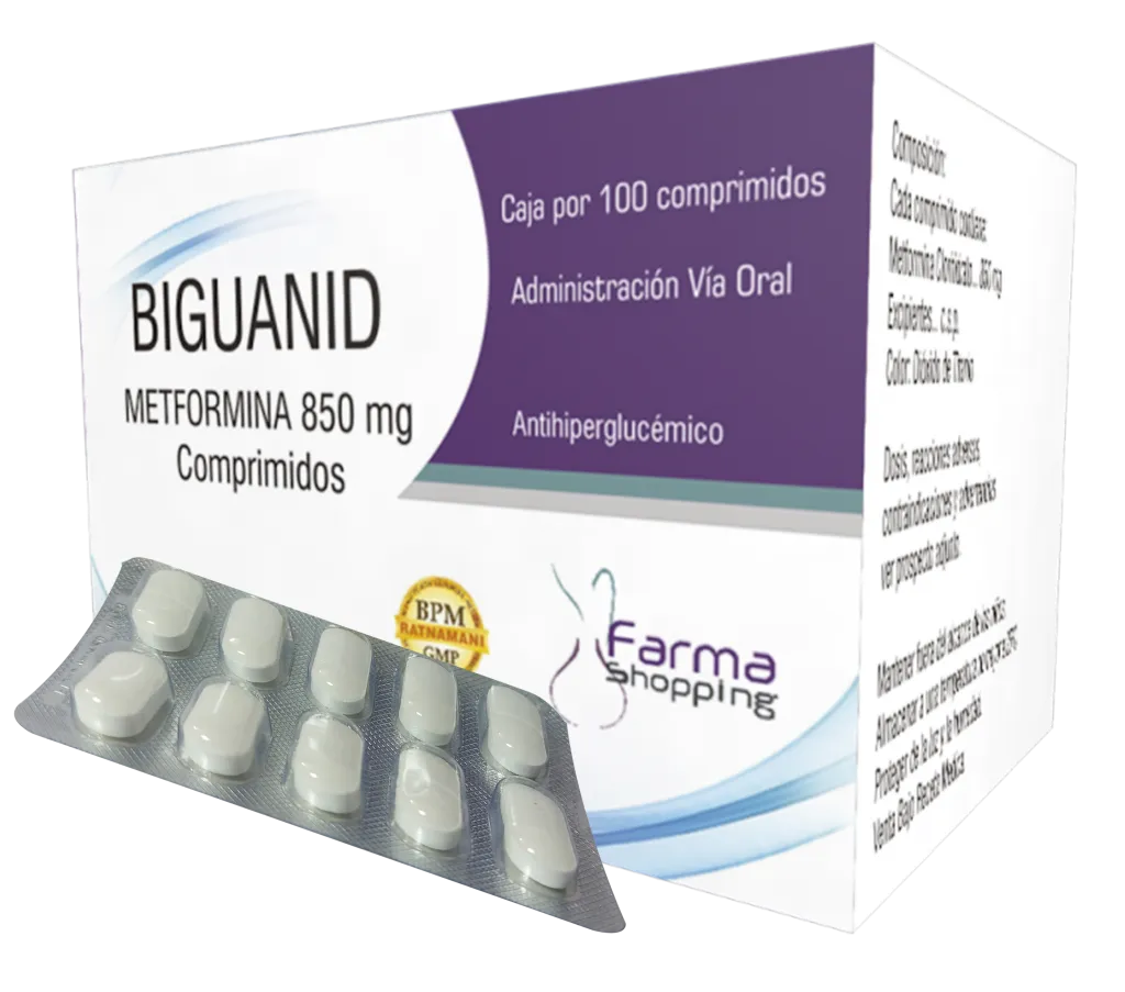 BIGUANID 850 MG CAJA X 100 COMPRIMIDOS - Ecofarma