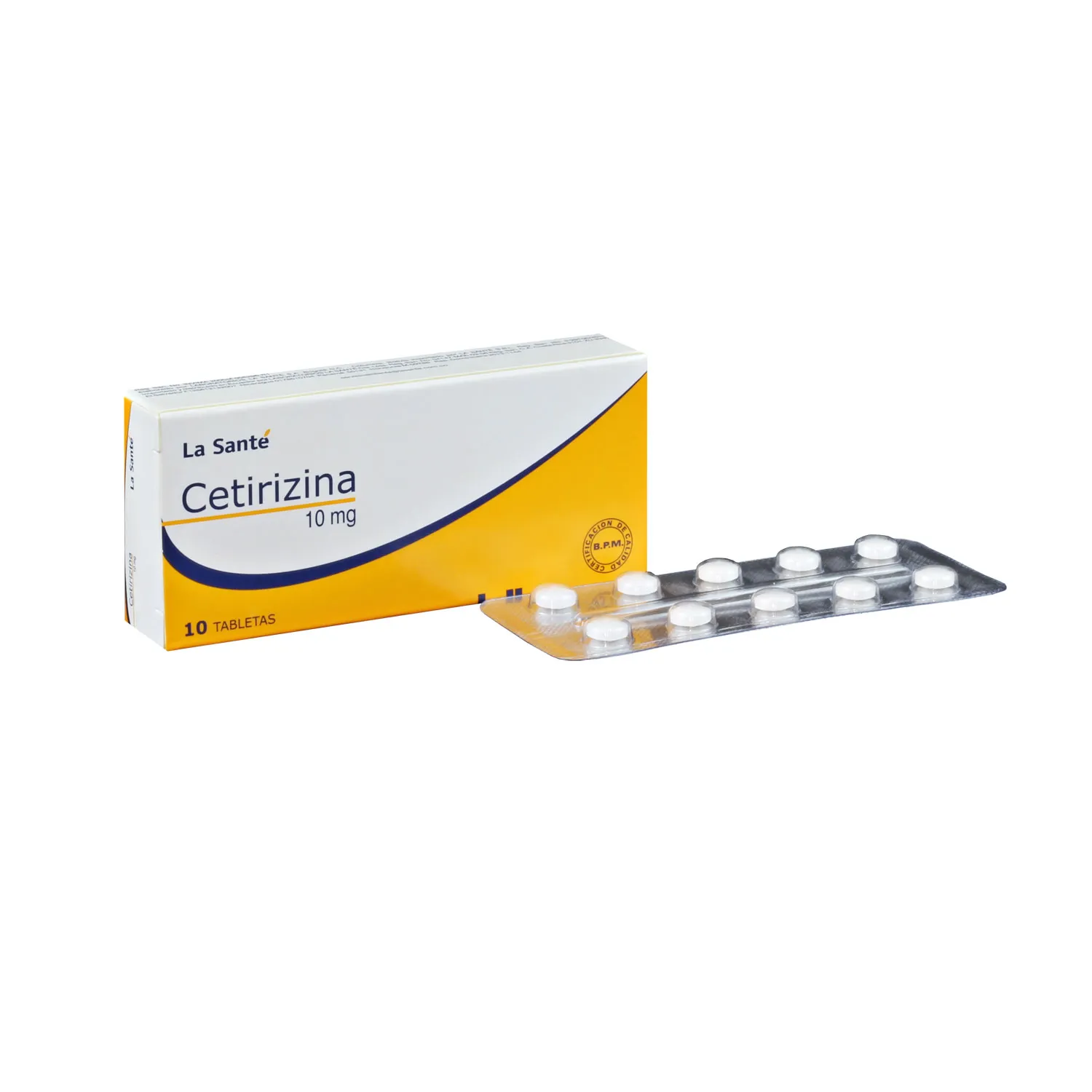 CETIRIZINA 10 MG CAJA X 10 COMPRIMIDOS - Ecofarma