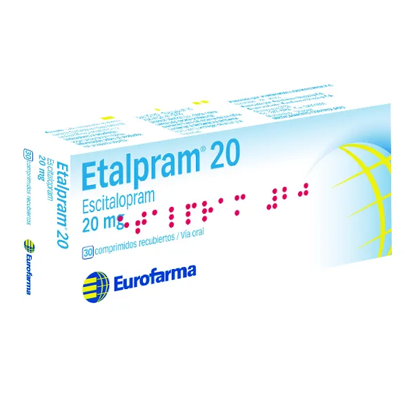 ETALPRAM 20 MG CAJA X 30 COMPRIMIDOS - Ecofarma
