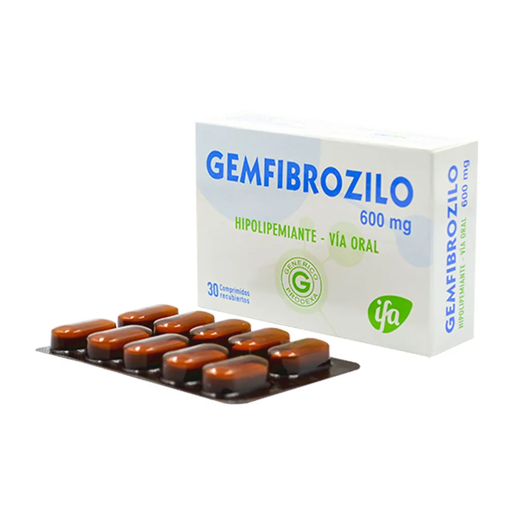 GEMFIBROZILO 600 MG CAJA X 30 COMPRIMIDOS - Ecofarma