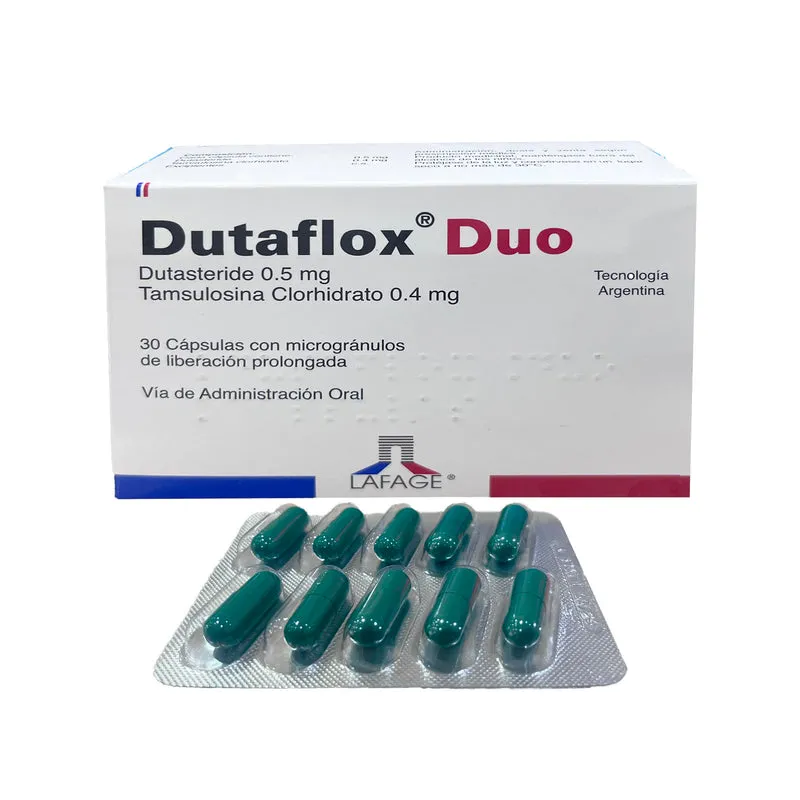 DUTAFLOX DUO DUTASTERIDE + TAMSULSINA CAJA X 30 CAPSULAS MICROGRANULADAS - Ecofarma