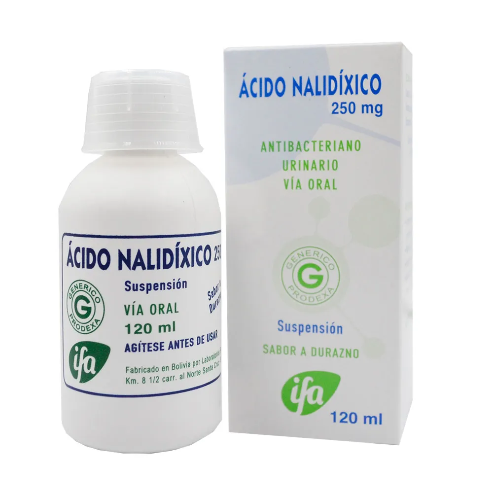 ACIDO NALIDIXICO 250 MG SUSPENCION FCO X 120 ML - Ecofarma
