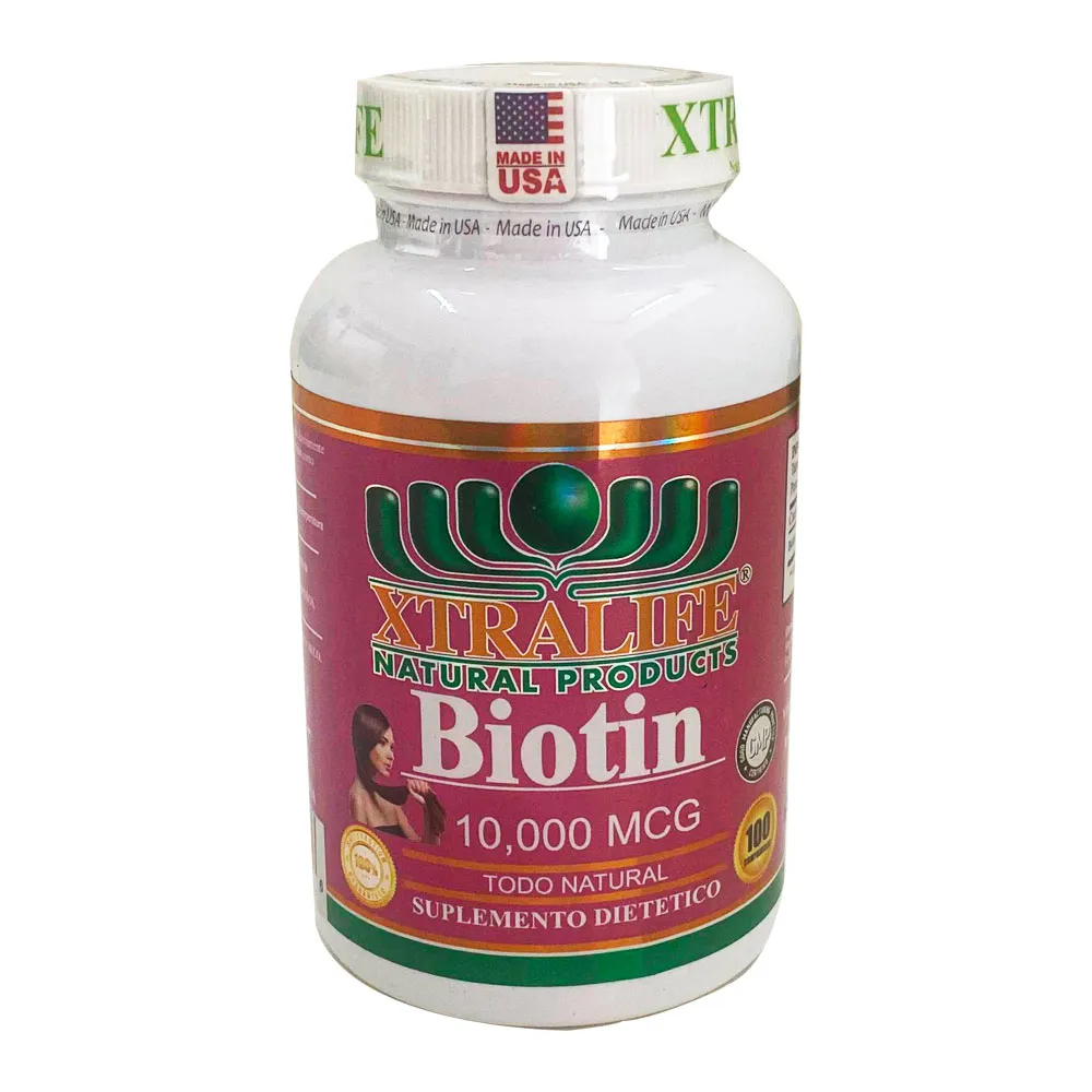 BIOTIN 10000 MCG FCO X 100 TABLETAS - Ecofarma