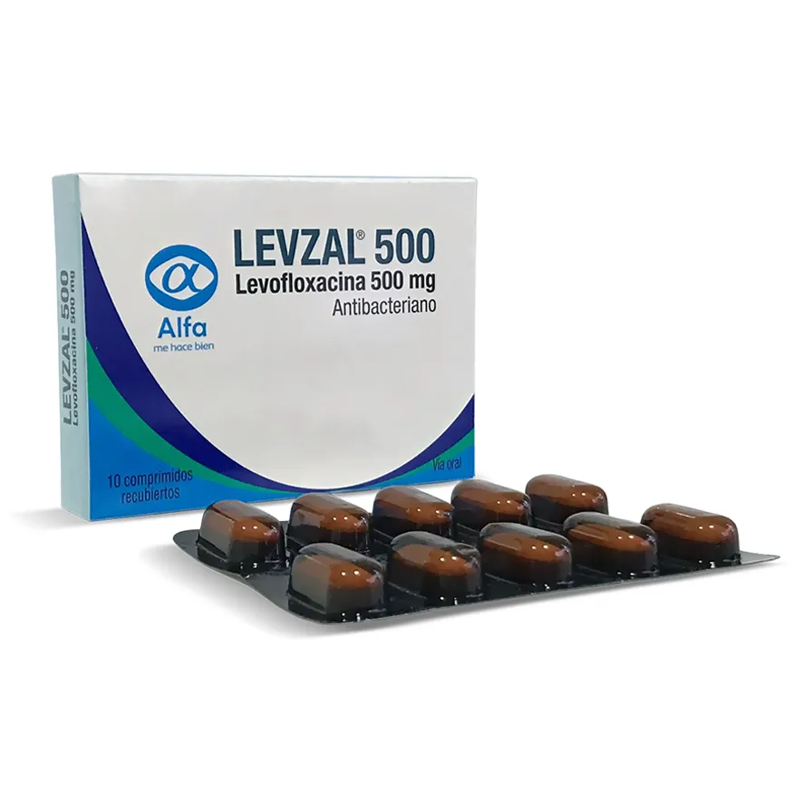 LEVZAL LEVOFLOXACINA 500 MG CAJA X 10 COMPRIMIDOS - Ecofarma