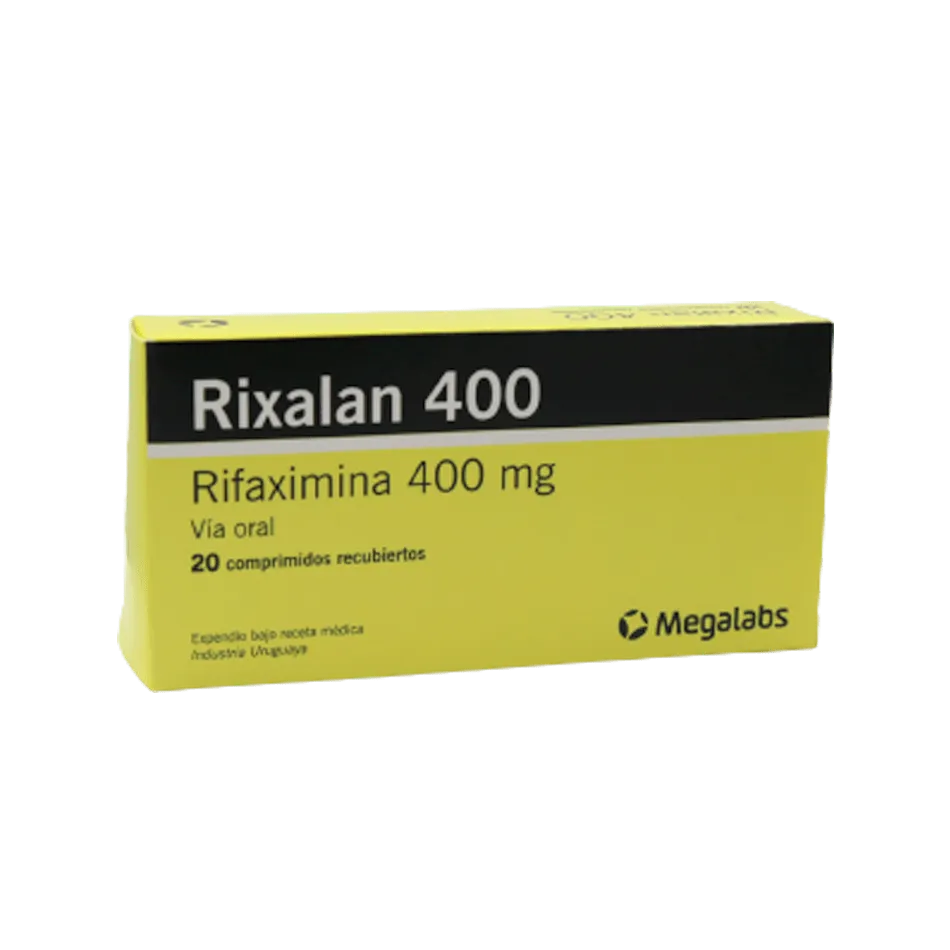 RIXALAN RIFAXIMINA 400 MG CAJA X 20 COMPRIMIDOS RECUBIERTOS - Ecofarma