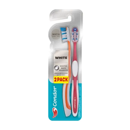 CEPILLO DENTAL CONDOR MACIA ANTIBACTERIAL PACK X 2 - Ecofarma