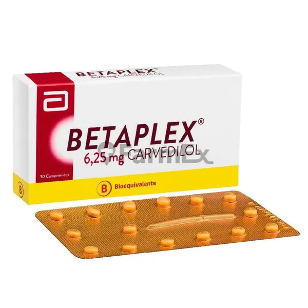 BETAPLEX 6 ,25 MG CAJA X 30 COMPRIMIDOS - Ecofarma