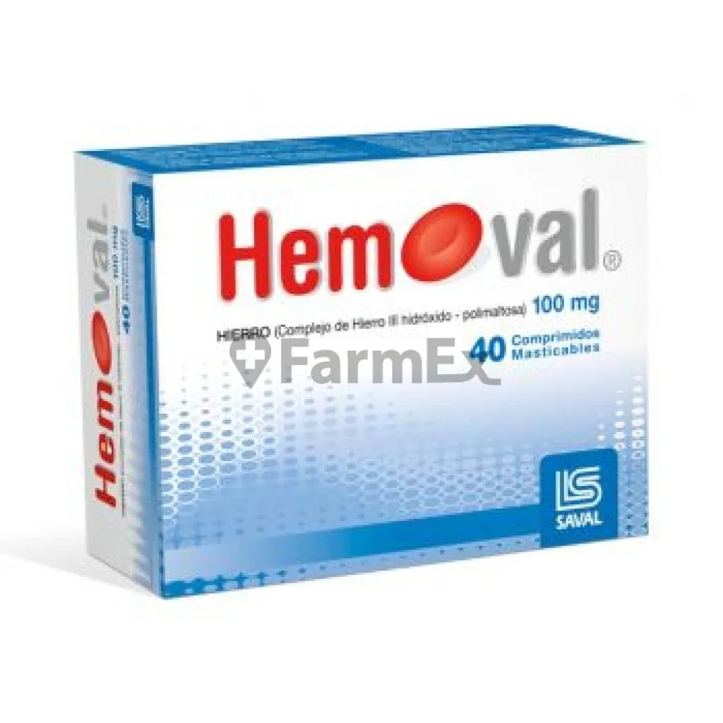 HEMOVAL 100 MG CAJA X 40 COMPRIMIDOS - Ecofarma