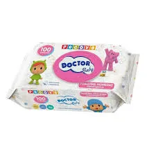 TOALLAS HUMEDAS DOCTOR BABY POCOYO NIÑA ROSADO X 100 UNID. - Ecofarma