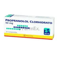 PROPANOLOL 40 MG CAJA 20 COMPRIMIDOS - Ecofarma