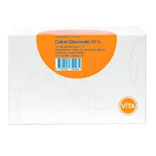 GLUCONATO DE CALCIO 10% CAJA X 20 AMPOLLAS - Ecofarma