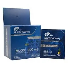 MUCOL ACETILCISTEINA 600 MG CAJA X 20 SOBRES - Ecofarma