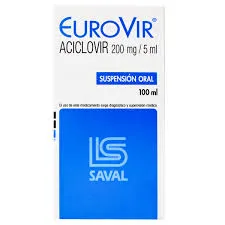 EUROVIR ACICLOVIR 200MG/5ML  SUSPENSION  FRASCO X 100 ML - Ecofarma