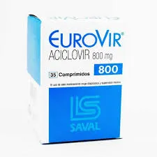 EUROVIR ACICLOVIR 800 MG CAJA X 35 COMPRIMIDOS - Ecofarma