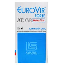 EUROVIR FORTE ACICLOVIR 400MG/5ML  SUSPENSION    FRASCO X 100 ML - Ecofarma