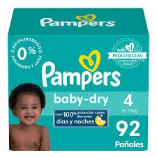 PAÑAL PAMPERS # 4 "G" X 92 UNIDADES - Ecofarma