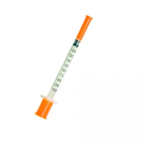 JERINGA 1 ML NARANJA DE INSULINA  CAJA X 100 UNID - Ecofarma