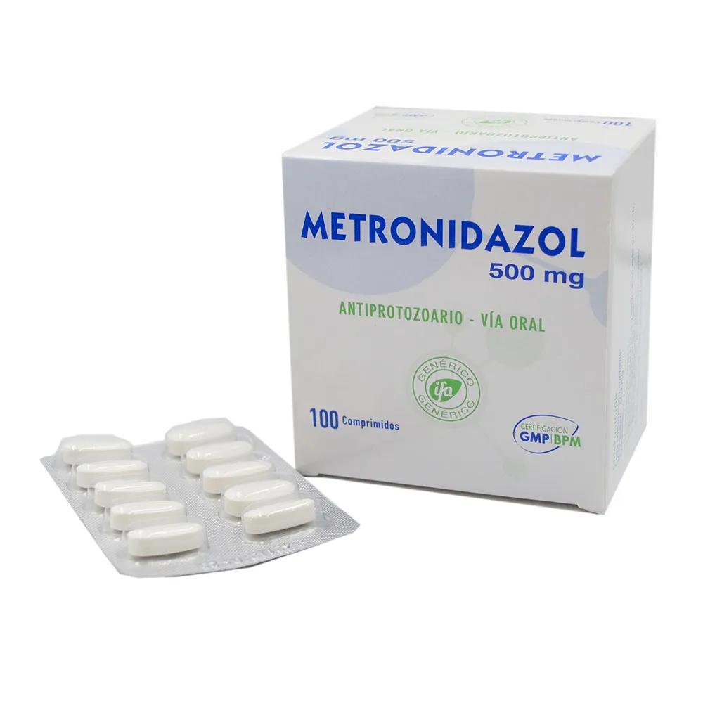 METRONIDAZOL 500 MG CAJA X 100 COMPRIMIDOS - Ecofarma