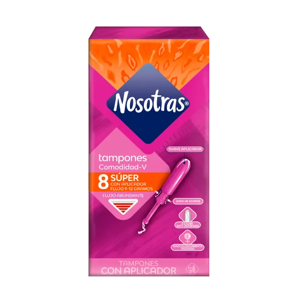NOSOTRAS TAMPON CON APLICADOR SUPER X 8 UNIDADES - Ecofarma