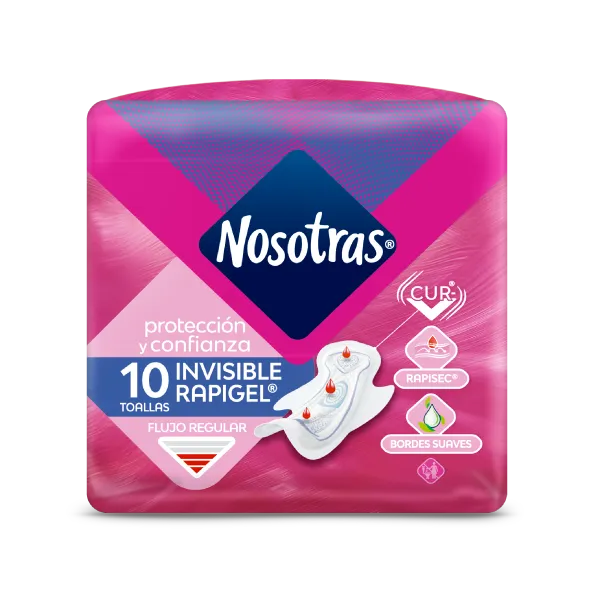 NOSOTRAS INVISIBLE RAPIGEL X 10 TOALLAS - Ecofarma